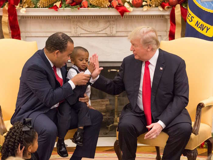 December 5, 2017: Trump meets with American business owners and their families.