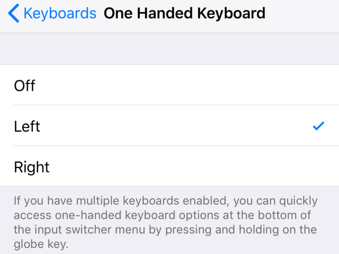 If you love the one-handed keyboard enough that you want to make it the default, there