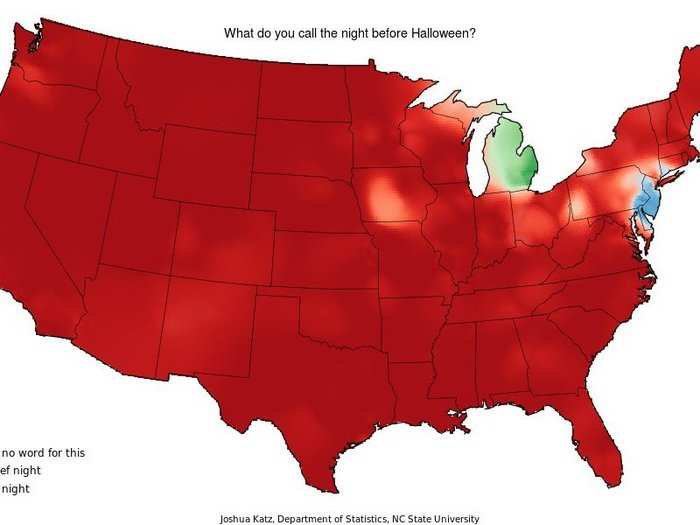 Michigan and parts of the mid-Atlantic have special terms for the night before Halloween.