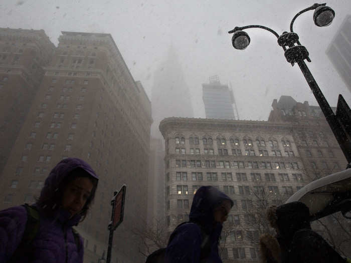 The Empire State Building was practically camouflaged.