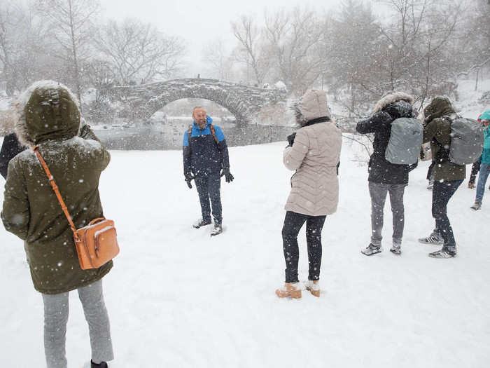 While many people on the sidewalks looked frigid and uncomfortable, those in Central Park seemed to be having a blast.