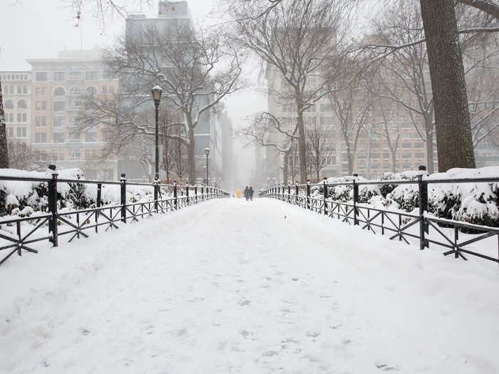 Few people were in the park as well.