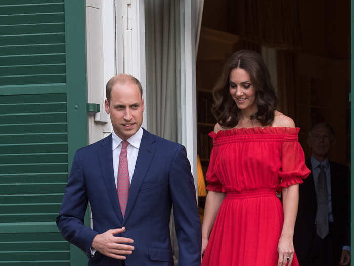 This bright red Alexander McQueen dress, paired with Prada suede heels and Simone Rocha earrings, was $3,774.