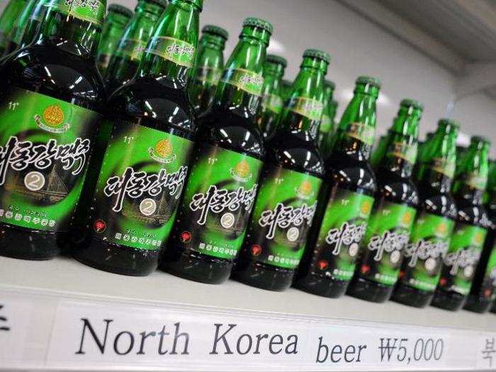 And a few kilometers away, a South Korean souvenir shop sells North Korean beer.