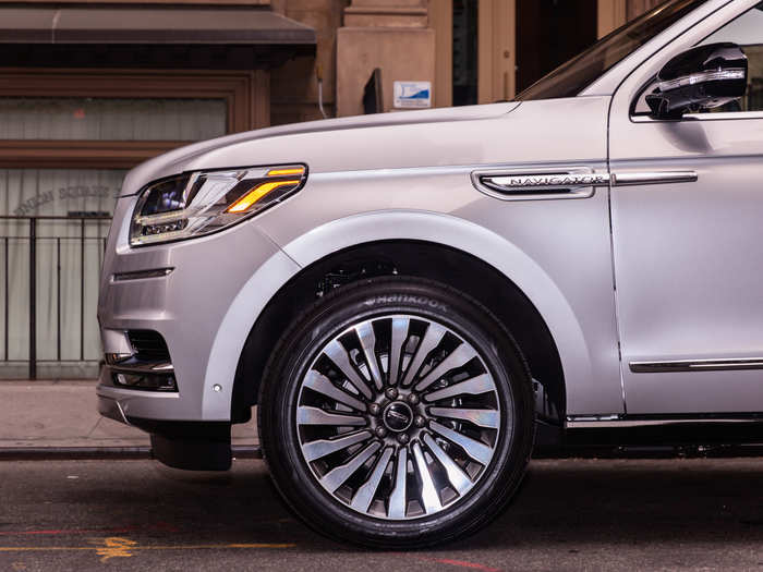 The process begins with the trim, back-sweeping headlights, which tape to the Navigator