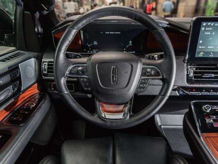 Our tester had an "Ebony" interior with lovely wood accents. The driving position is commanding.