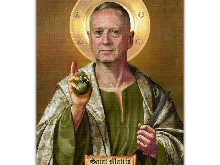 Mattis has become an icon, as this photo that was posted by the Marine Corps Special Operations Command official Facebook shows: