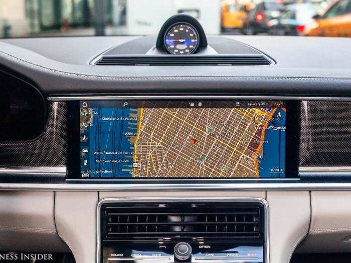 The center stack is dominated by a massive 12.3-inch high-definition touchscreen. It