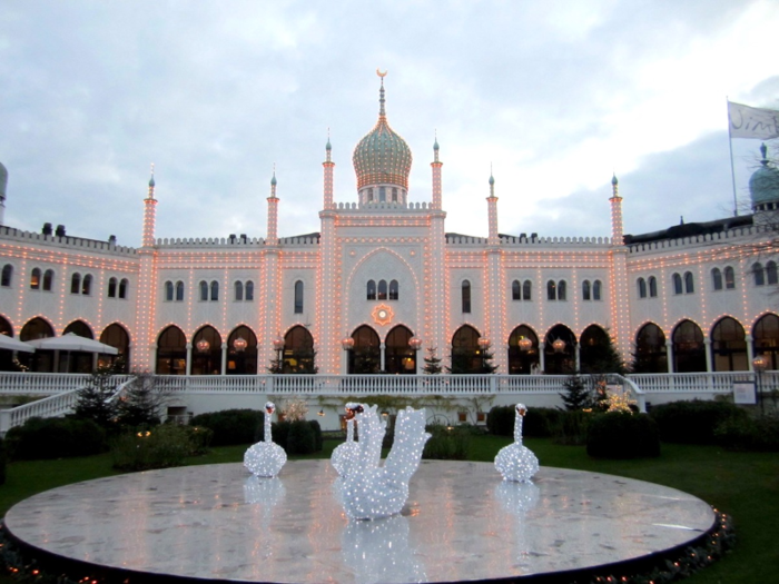 Tivoli Gardens in Copenhagen, Denmark.