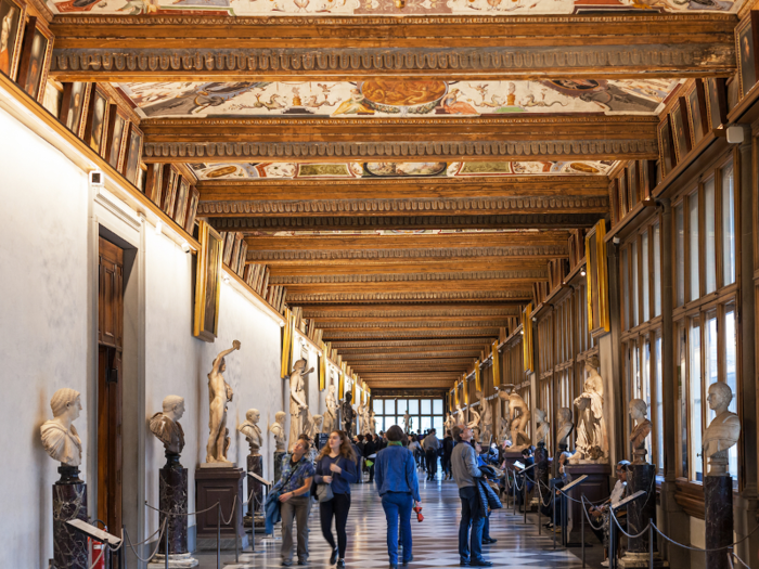 Uffizi Gallery in Florence, Italy.