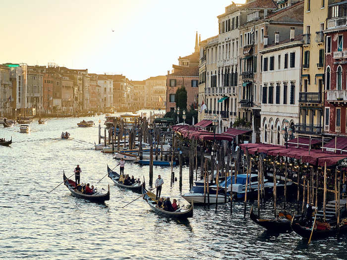 The Grand Canal in Venice, Italy.