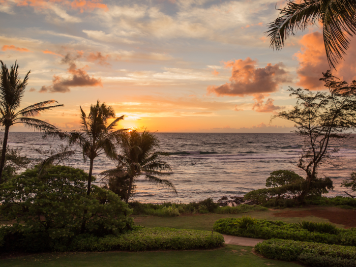 2. Kapaa, Hawaii —This tourist-friendly town at the base of Sleeping Giant mountain offers gorgeous beaches, eateries, and world-class opportunities for water sports. The average nightly hotel rate is $251.