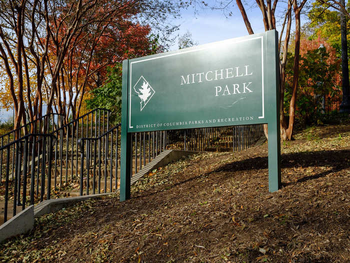 From there, we went to Mitchell Park, a small and quiet park in the neighborhood. Sheridan-Kalorama is technically outside the original boundaries of DC.