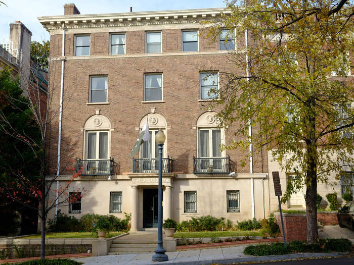 This is the residence of the ambassador of Pakistan, Aizaz Ahmad Chaudhry. The Pakistani Embassy is in Cleveland Park, a short drive away.