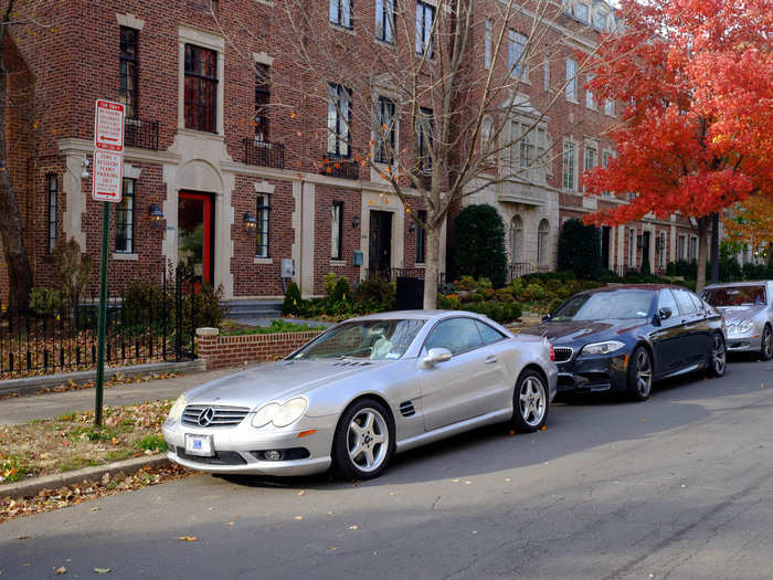 Next, we headed to 24th Street Northwest, where Secretary of State Rex Tillerson lives. While the cars in the neighborhood hadn