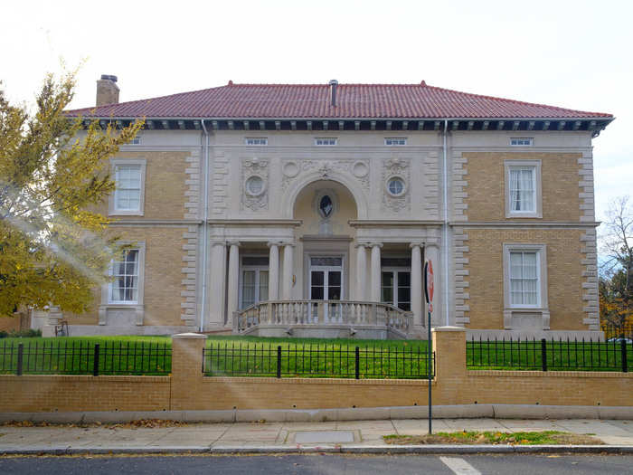 A lot of houses in the neighborhood have a palatial European style. The area is known for having the biggest houses in DC. The average home price in Kalorama was about $3.5 million in April, according to Redfin.