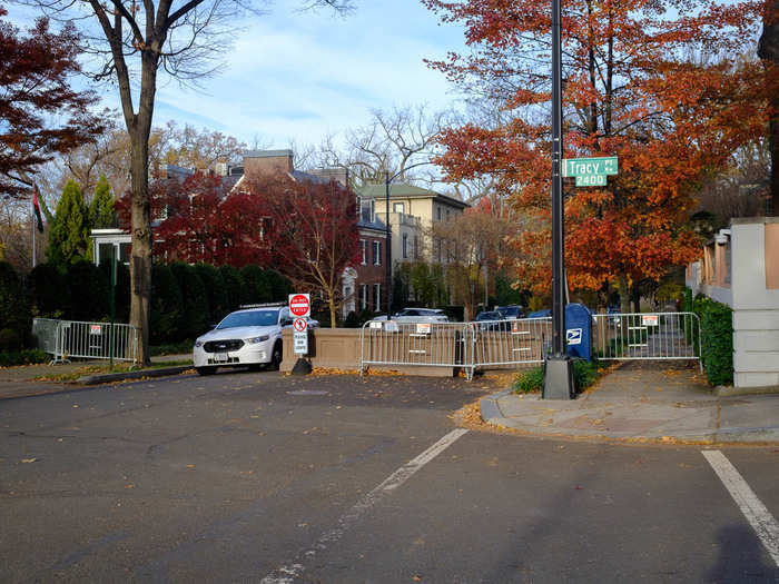 ... and it was. When I asked the police officer whether residents were upset about the blockade, he laughed. "They get free security," he said. "They