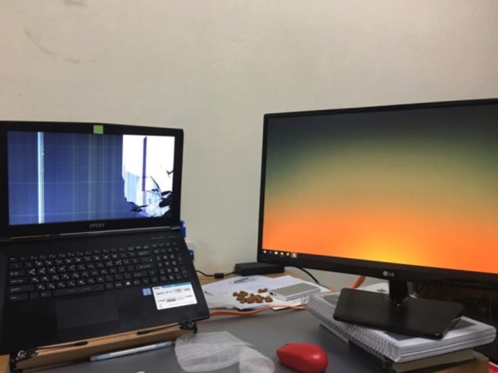 This user said he was not going to trade anymore and allegedly threw his laptop. After calming down, he opened it up to discover it was broken.