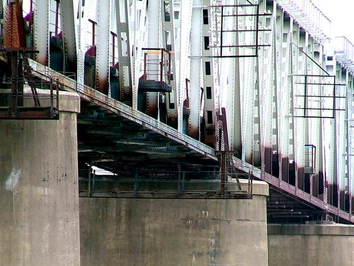 The Druzhny Bridge is reportedly closed off to tourists, but an Austrian travel blogger said he and his friend snuck onto it and entered North Korea