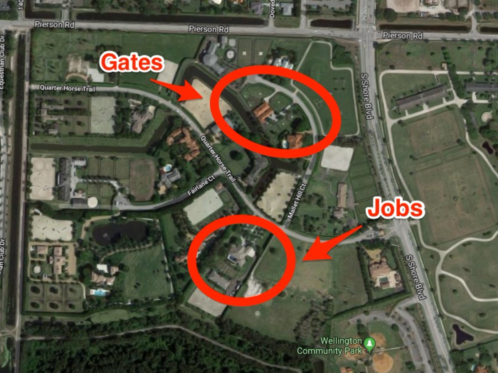 In fact, Jennifer Gates and Eve Jobs have dueling estates less than a mile from each other in the town of Wellington, Florida, home of the annual Winter Equestrian Festival.