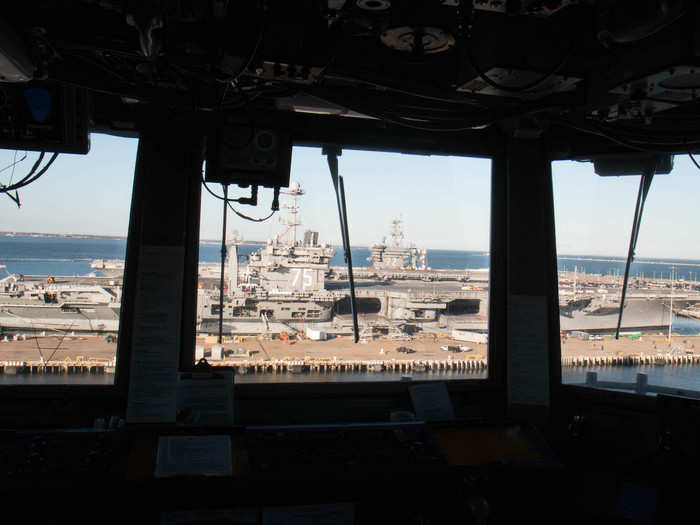 We also got a great view of the Truman and Lincoln carriers from the Bridge.