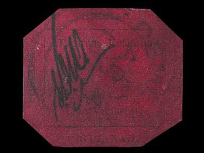 1856 British Guiana one-cent magenta stamp