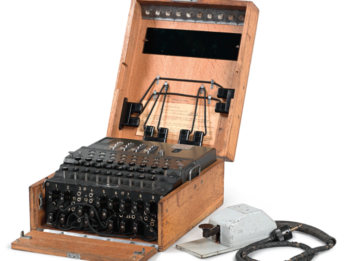 A World War II Enigma cipher machine