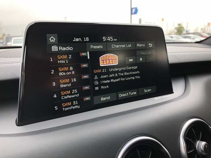 The infotainment system — UVO — is responsive and simple to use. It covers all the bases and is managed through this touchscreen in the center of the dash.