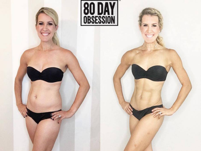 Beachbody uses a similar marketing tactic to Kayla Itsines by posting before-and-after pictures to show the impressive results.