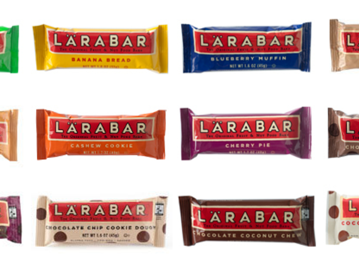 Some newer nutrition bars that have entered the market boast more varied ingredients at the top of their lists. The Cherry Pie Larabar is gluten-free and has just three ingredients.