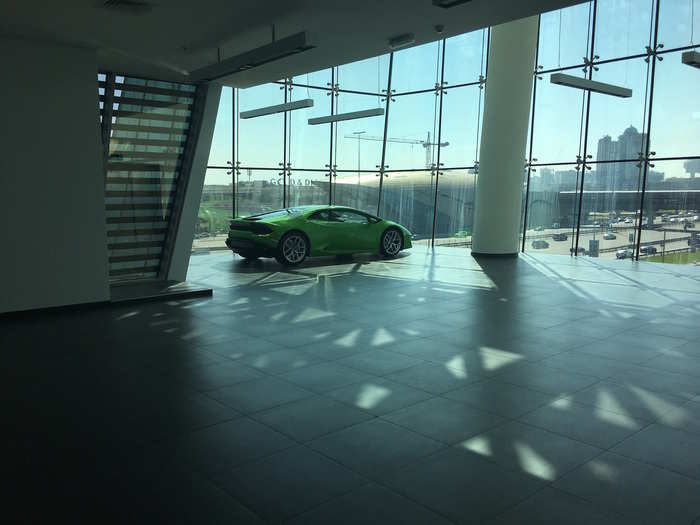 According to the dealership, which sells roughly 100 Lambos a year, the lack of inventory is a function of strong sales. Simply put, the showroom is empty because customers have purchased everything. It