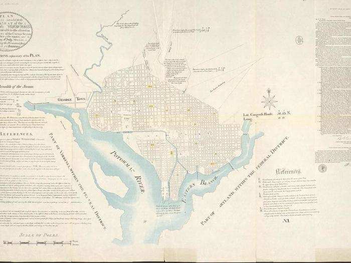 Washington enlisted Pierre Charles L’Enfant, a French immigrant and engineer for the US military, to plan the city in 1791.