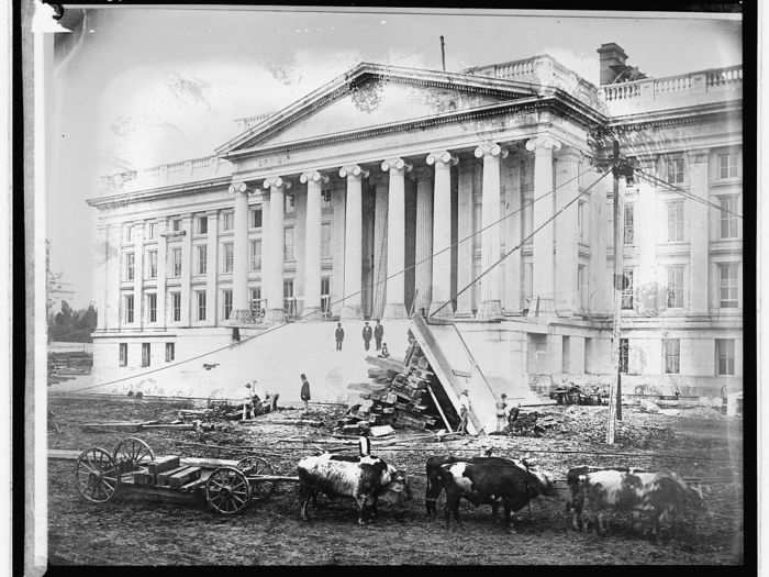 The federal government grew in size with the start of the Civil War in 1861.