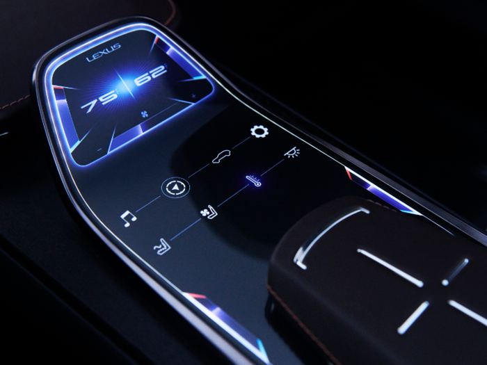 A concierge-like navigation system is accessible from the center console, and can anticipate the needs of the driver and passengers based on progress, traffic, and road conditions.