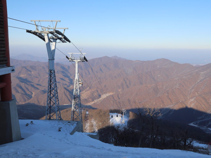 This ski gondola is imported from the Ischgl Silvretta resort in Austria. The indirect sale of the gondola, which came via China, may have constituted a UN luxury goods sanctions breach.