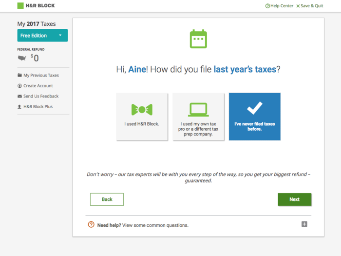 H&R Block also wants to figure out how you did your taxes last year.