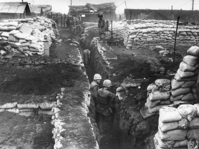 Eventually, Khe Sanh has deep trenches that connected all the major building and fighting positions.