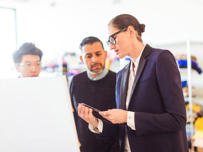 The style continued under the creative direction of Jenna Lyons, who left the company last year. The New York Times crowned Lyons as "the woman who dresses America" in 2013.