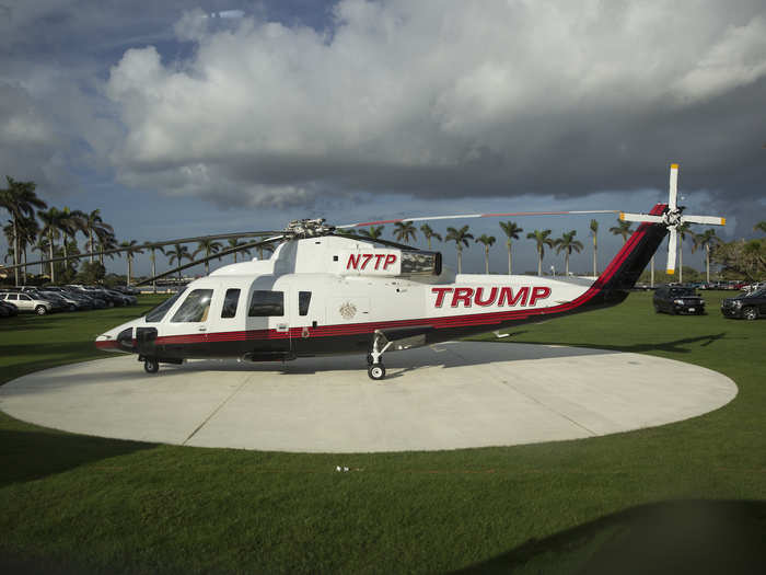 Because of its flat terrain and open air access, Trump can fly in on his own helicopter if he