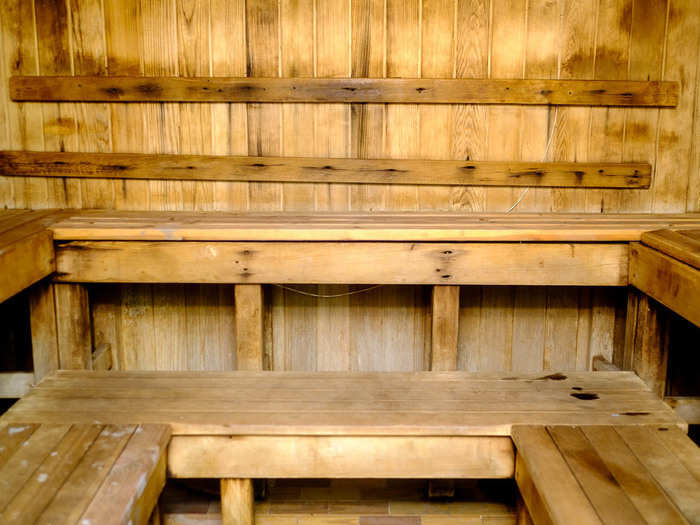 The Redwood Sauna is probably the most familiar for the uninitiated. Clad in cherrywood and heated to a high, but enjoyable temperature, the room is most similar to a Swedish sauna.