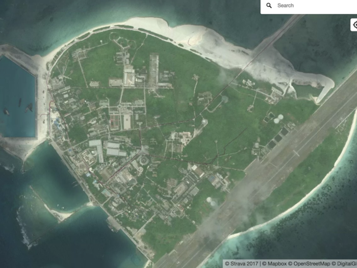 Faint data on Woody Island in the South China Sea likely shows Chinese forces on the disputed island.