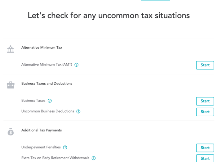 And then double check to make sure none of these "uncommon tax situations" — from  the alternative minimum tax to the nanny and household employee tax — apply to you. Afterwards, you can move on to your state taxes, then a final review before you file.