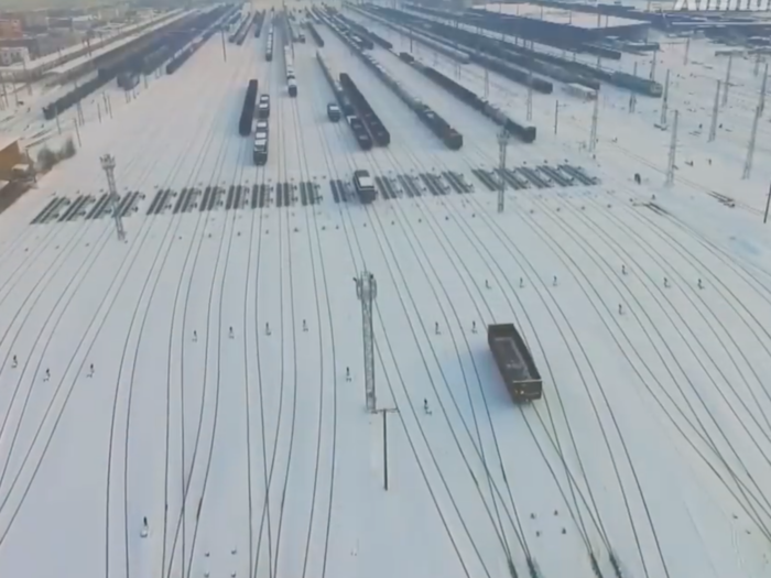 These trains run whatever the weather — here are trains travelling to and from Guangxi, China, and Malaszewicze, Poland despite the snow.