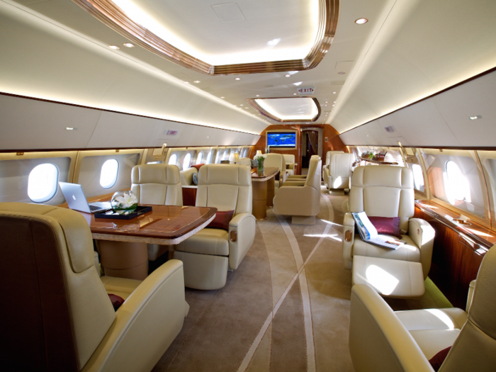 The ACJ319neo costs $101.5 million before the installation of custom interior fittings. The jet has a range of nearly 7,800 miles and can fly from LA to Geneva, Switzerland non-stop.