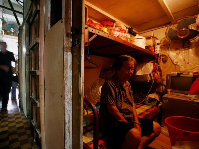 Inside a 600-square-foot apartment complex in Hong Kong sit 19 units, all measuring less than 25 square feet. They are known as "cubicle homes." Or, more ominously, "coffin homes."