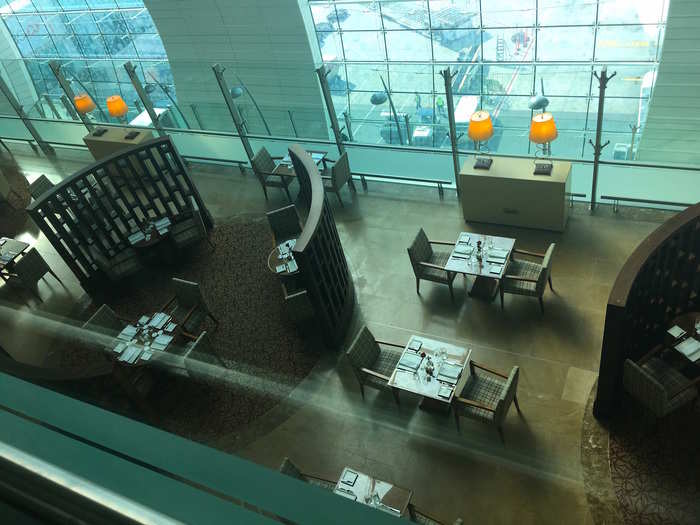 One level below the business class lounge is the first class lounge.