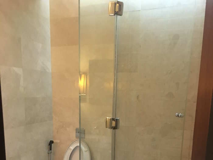 ... Showers for guests to enjoy before or after a long flight.