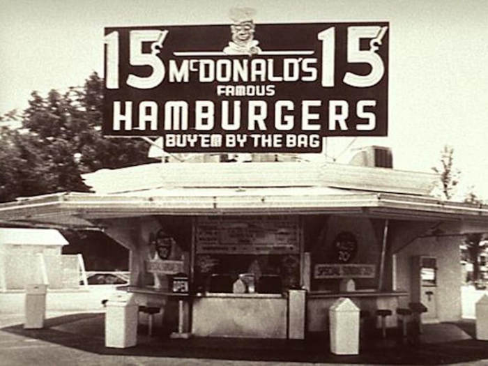 The original restaurant used to sell hamburgers for 15 cents, and it only had 9 items on the menu.