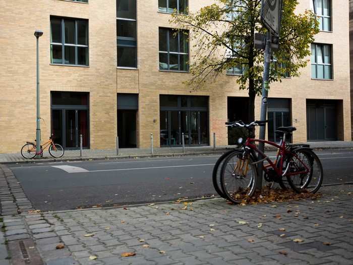 Today, a corner where the wall once stood could not appear more peaceful.