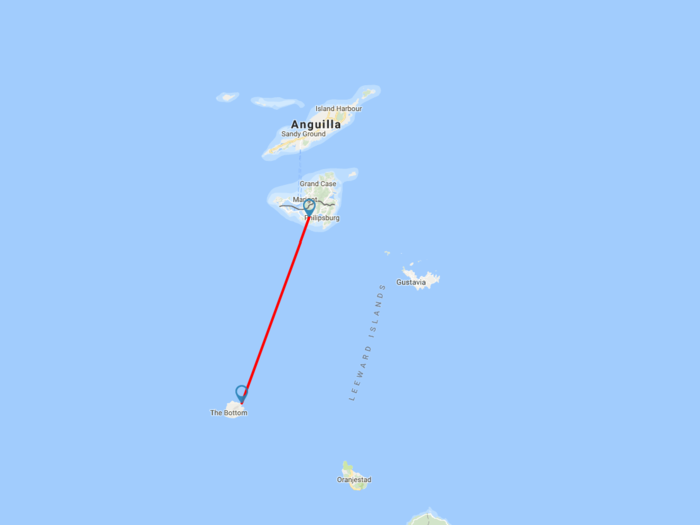 6. Saba, The Netherlands to Sint Maarten*: 24 miles.